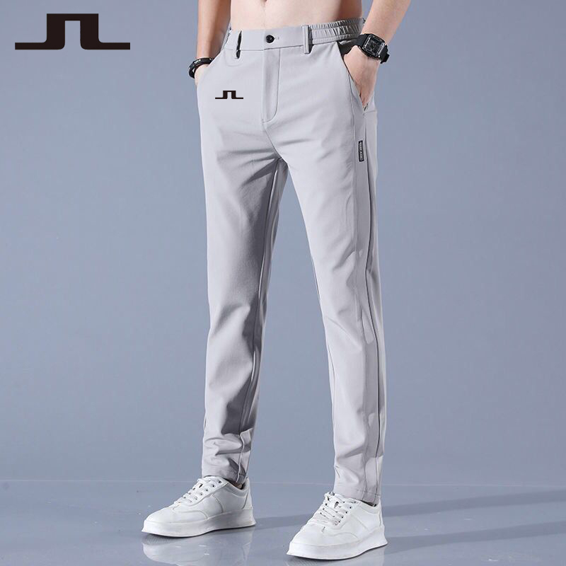 Men Golf Pants Quick-Drying Long Comfortable Casual With Pockets Elastic Relax Fit Breathable Zipper Design