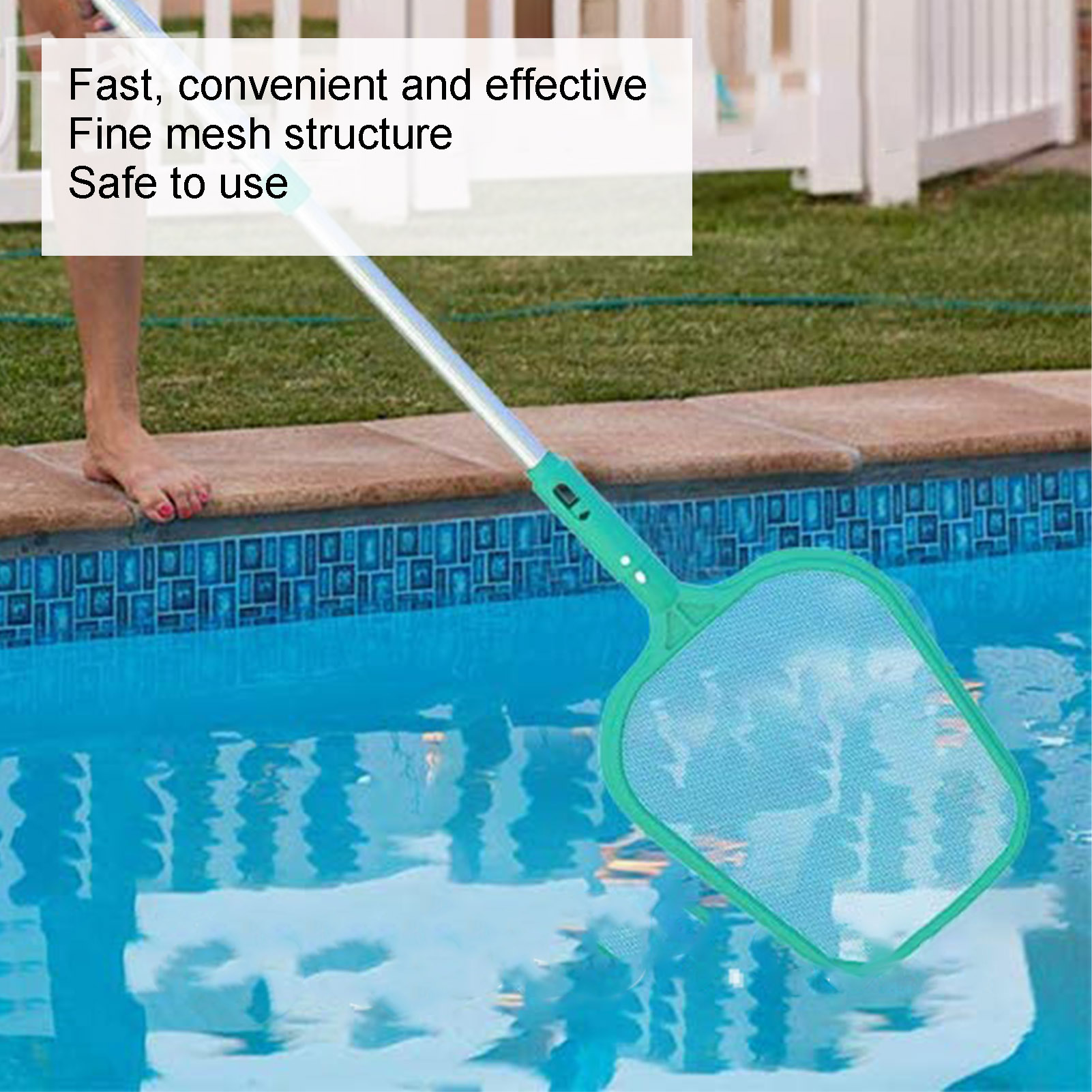 Leaf Skimmer Net Fine Mesh Structure Convenient Operation Pool Skimmer Durable Safe for Cleaning Swimming Pools
