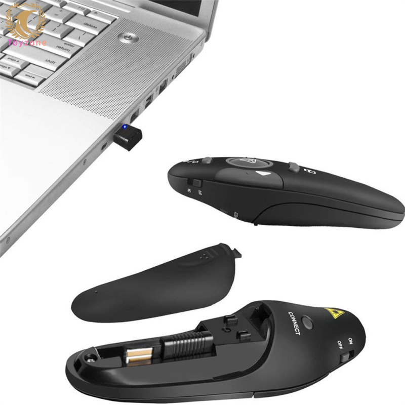 🚀USB Presenter Wireless 2.4 GHz Powerpoint Remote Control Pointer Red Presentation Remote Control For Computer Laptop