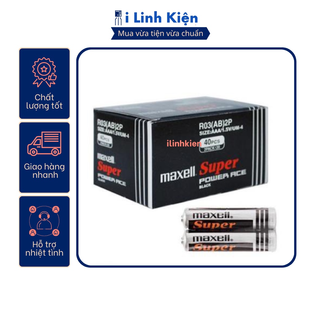 PIN đũa Maxell AAA 1.5V (vỉ 2 viên)