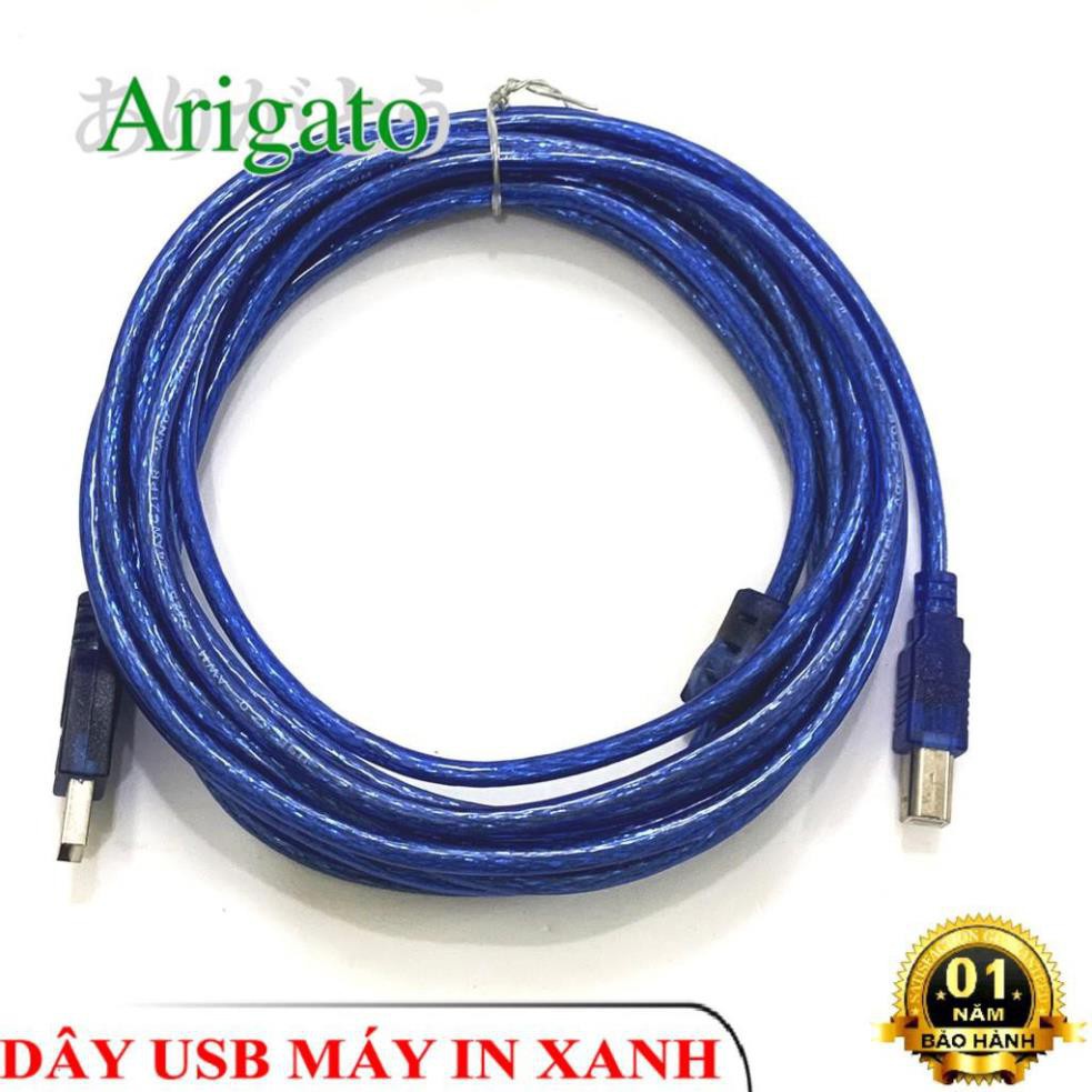 Cable Máy in 1.5m/ 3m/ 5m KINGMASTER Chống nhiễu 2.0 (Xanh) - Cáp máy in