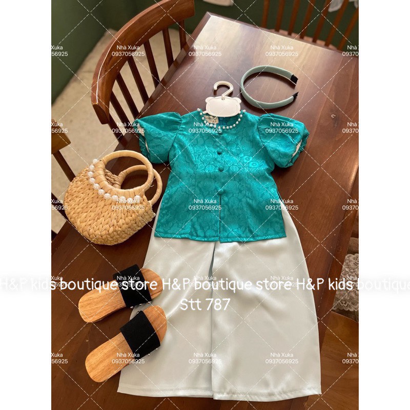 set bộ bà ba hàng cao cấp dễ thương cho bé gái