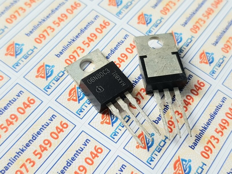 06n80c3 spd06n80c3 mosfet kênh n 800v 6a to-220
