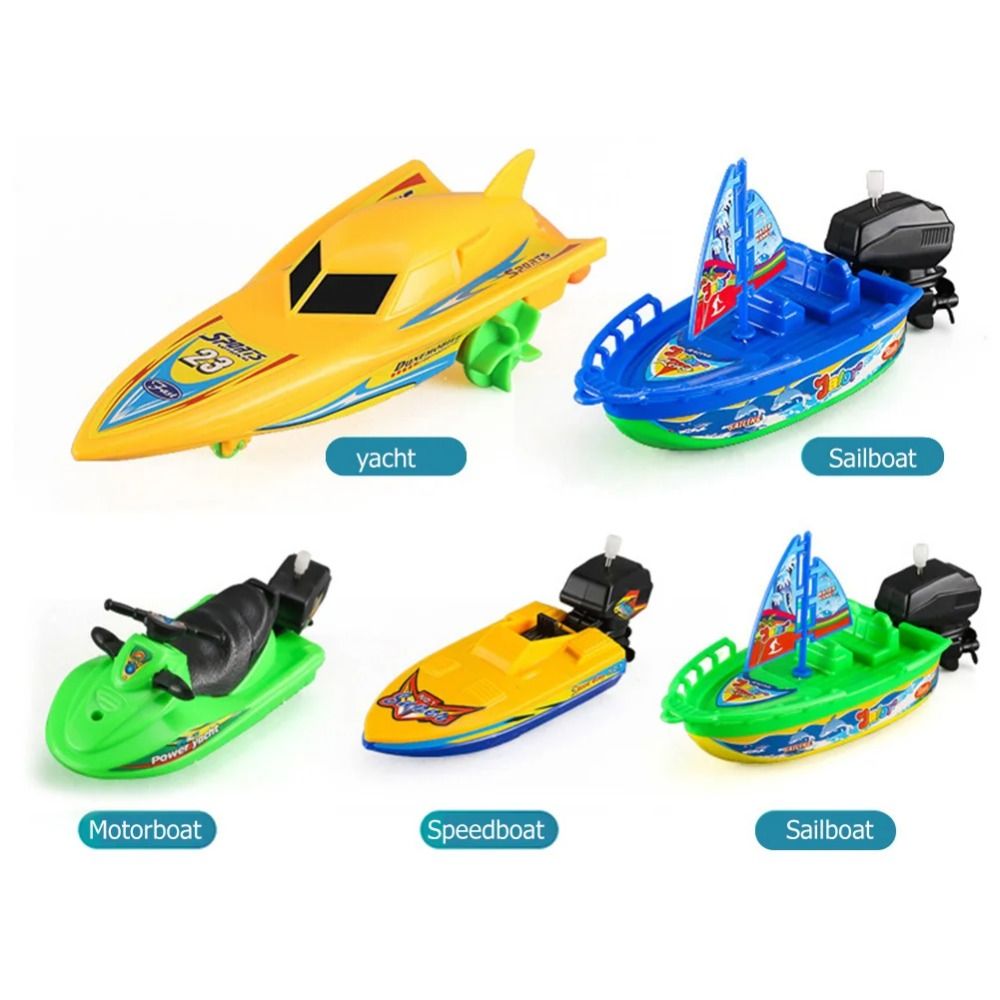 Color Motor Bot Games Accessories Speed Boat Ship Speed Boat Ship Wind Up Toy Small ...