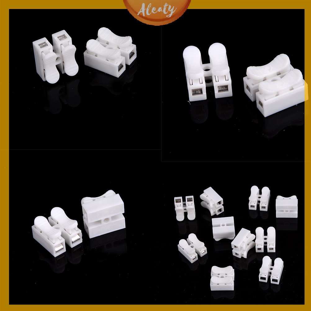 Aleaty💝 10 cái Đầu nối cáp điện đầu nối dây khóa nối nhanh tự khóa