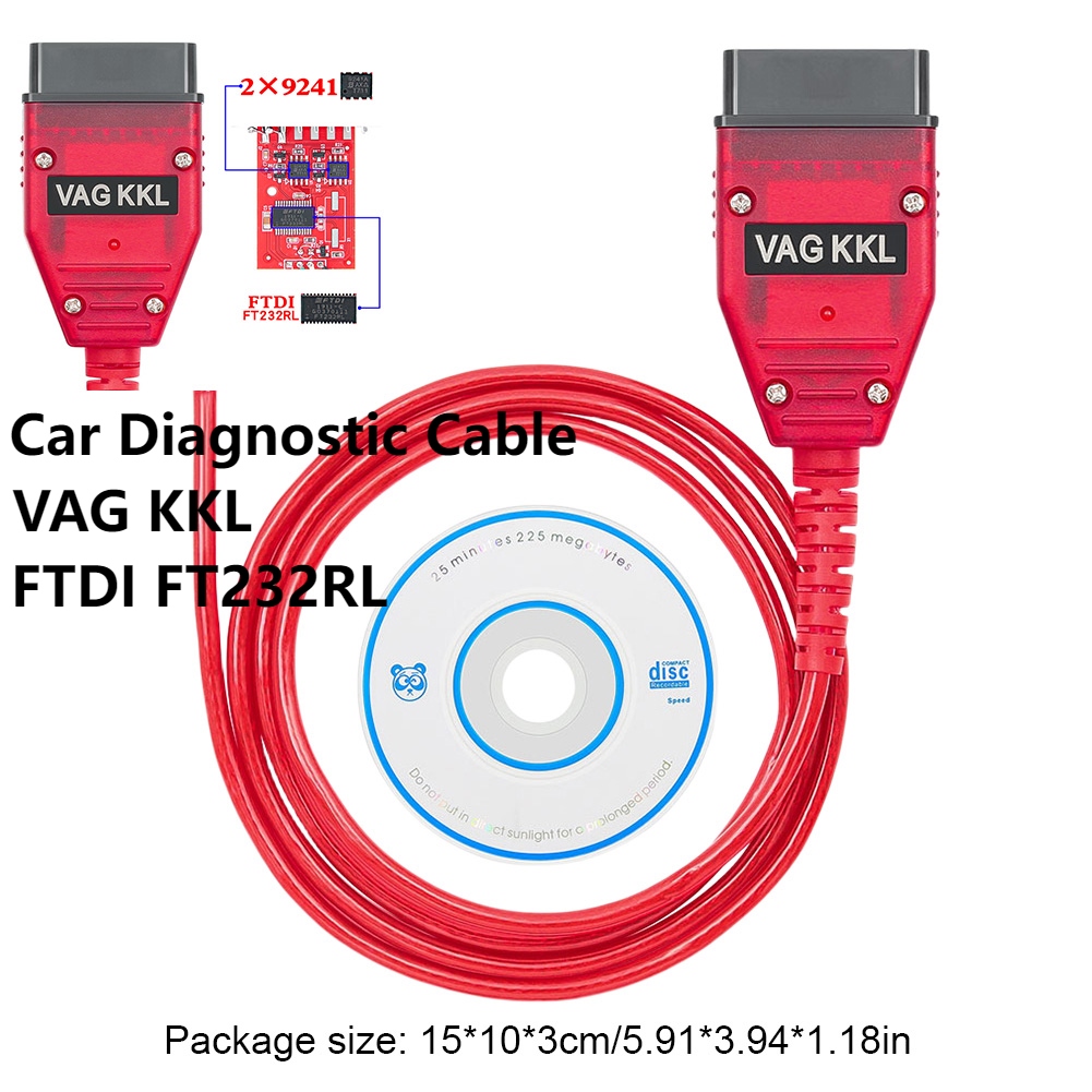 ❉■ For VAG KKL Scanner Tool FTDI FT232RL Chip OBD2 Car Diagnostic Interface Cable USB Car Diagnostic Cable For VW/Audi/Skoda/Seat