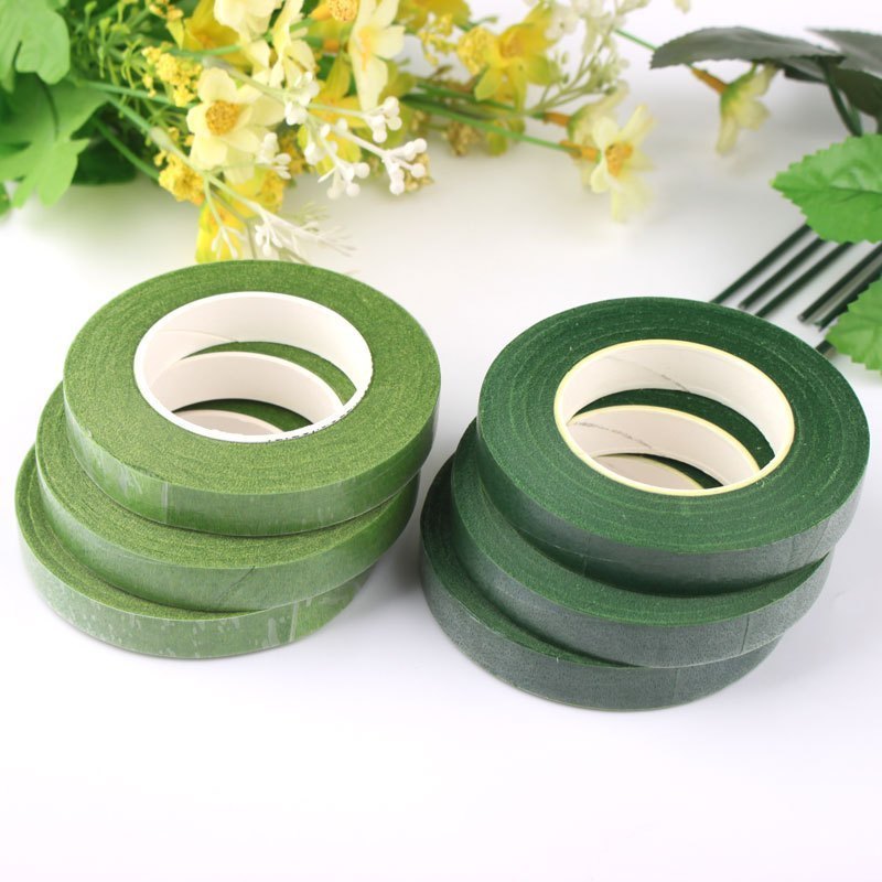Băng dính sáp, băng dính cuốn cành hoa giả, cuộn băng keo sáp quấn cành hoa kẽm nhung, hoa đào, làm đồ thủ công decor