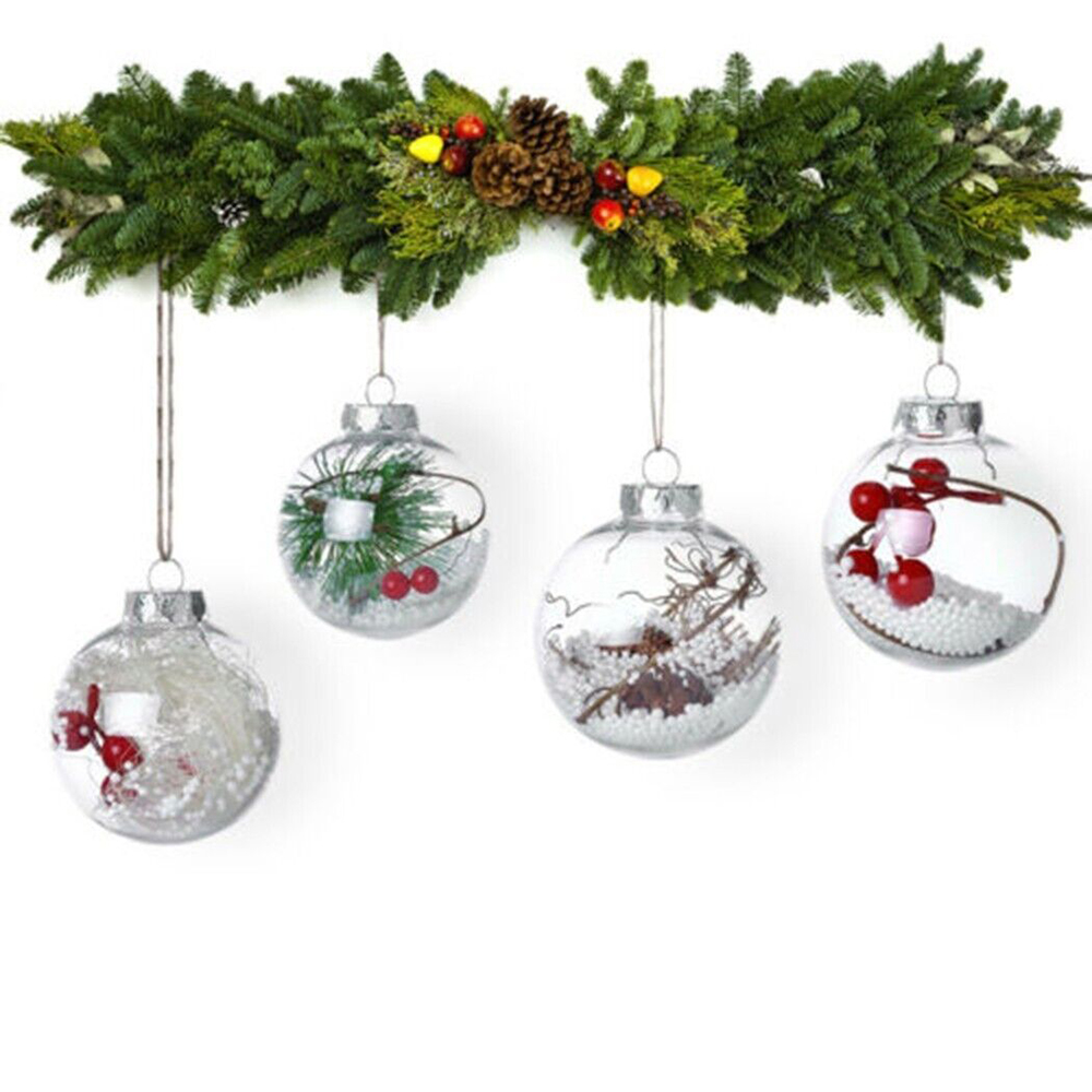 Clear Baubles For DIY Decor Plastic Clear Baubles Clear Plastic Baubles Openable Ball Ornaments Transparent Christmas Ornaments