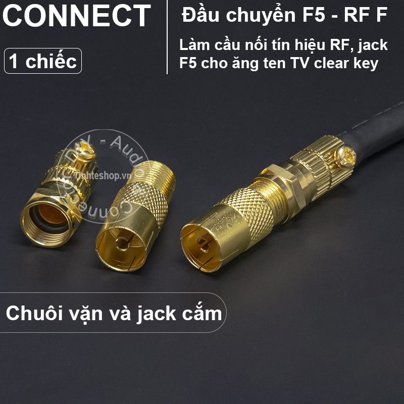 Antenna female jack plug 24K gold plated copper