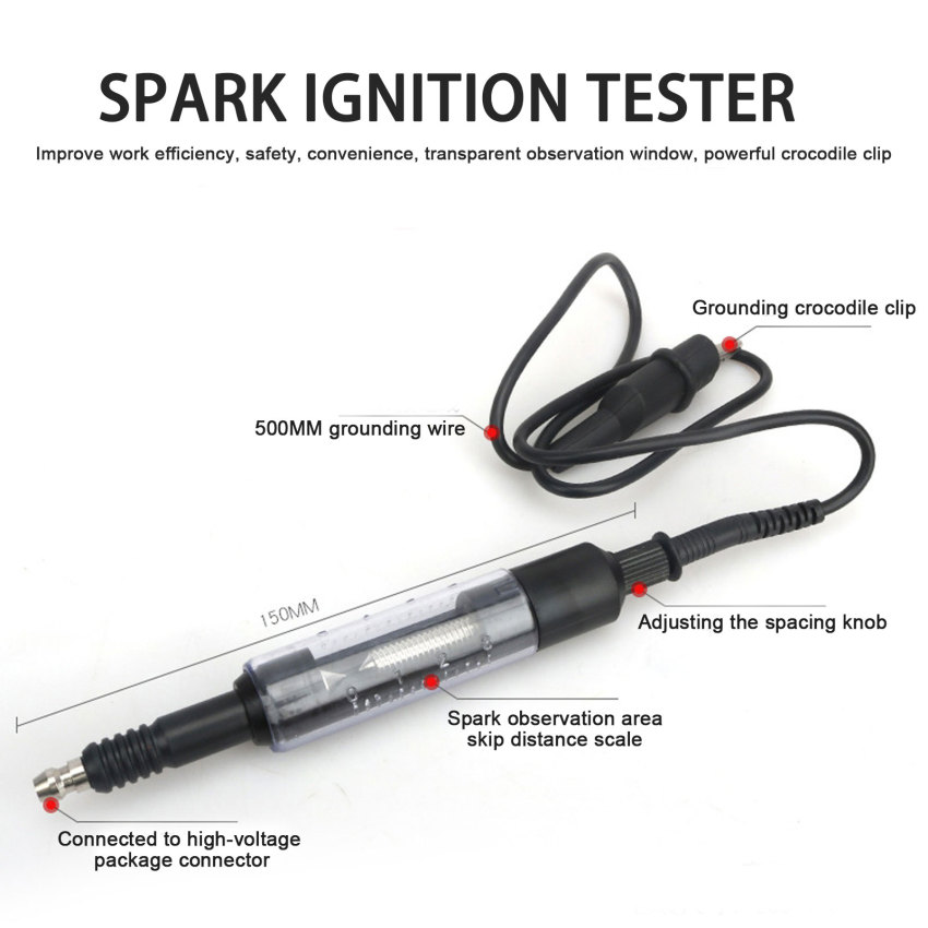 【Ready Stock】Adjustable Car Spark Range Test Spark Plugs Tester Wires Coils Diagnostic Tool Coil Ignition System Tester Repair Tool