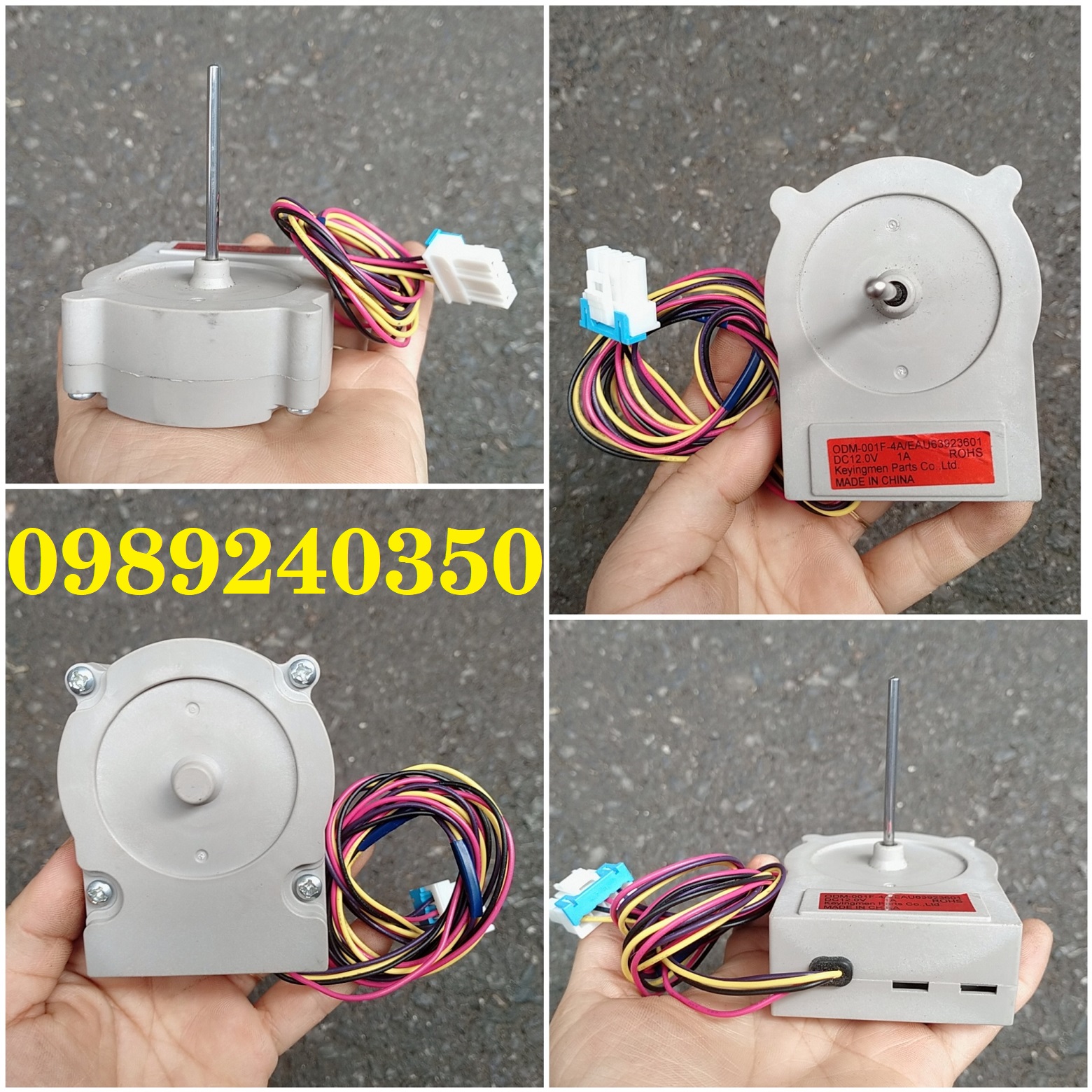Mô tơ quạt tủ lạnh lg dc 12v 4 dây mới chính hãng