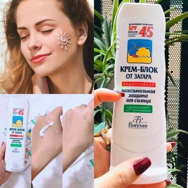 Kem chống nắng Floresan SPF 45 nâng tone dưỡng sáng da của Nga
