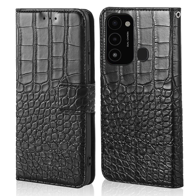 Crocodile Leather Case Tecno Spark Go 2022/Spark 8C Flip Cover
