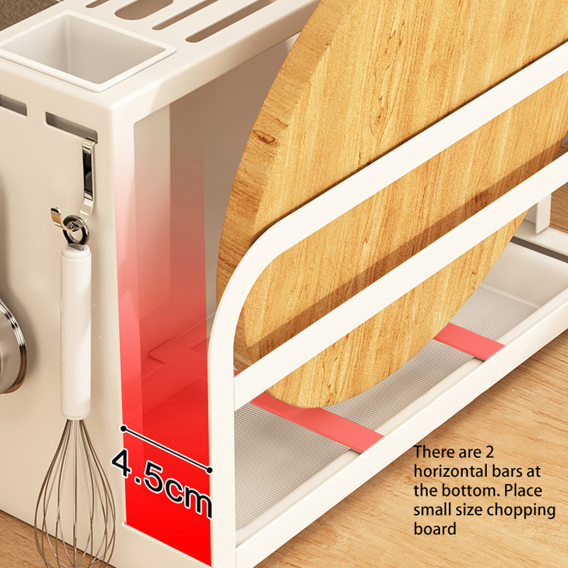 KS Kitchen storage rack, knife holder, countertop, multifunctional storage rack, chopstick rack, wall mounted perforated knife and chopstick rack