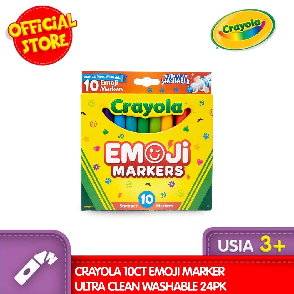 CRAYOLA 10ct Emoji Marker Ultra Clean Washable 24Pk Lazada Indonesia