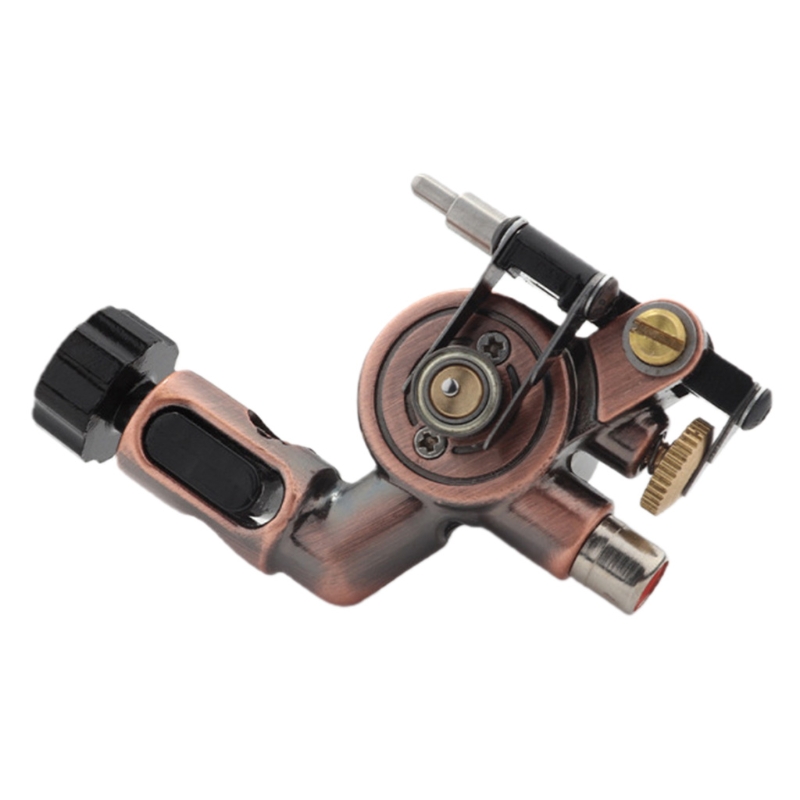Professional Mini Brass Motor Tattoo Machine Liner Shader CNC Carved Tattoo Rotary Machine RCA Interface Supply For Body Art Supplies