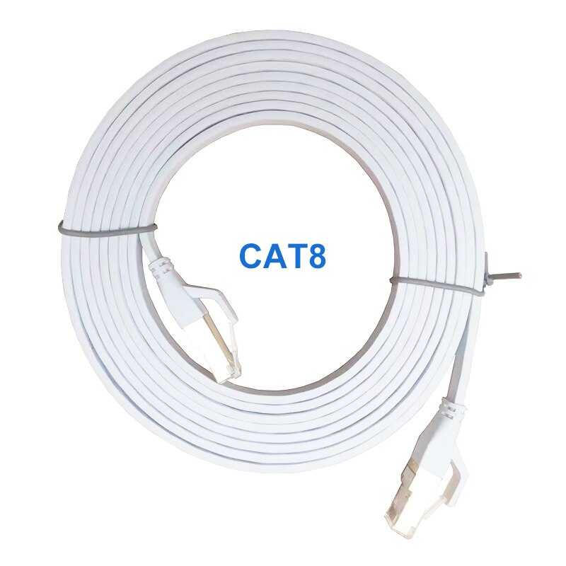 40gbps cat 8 flat ethernet cable 20m 8m 10m 15m thin internet network cable ethernet cat 8 m rj45 cord lan for router laptop