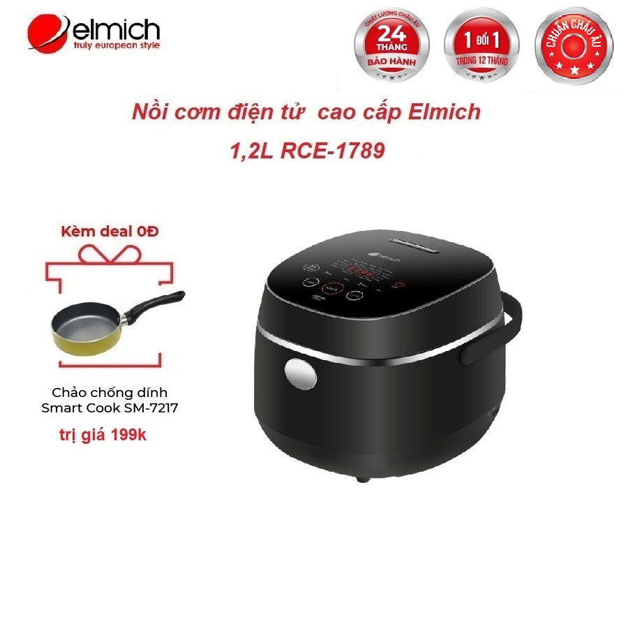 Nồi cơm điện tử cao cấp Elmich 1,2L RCE-1789