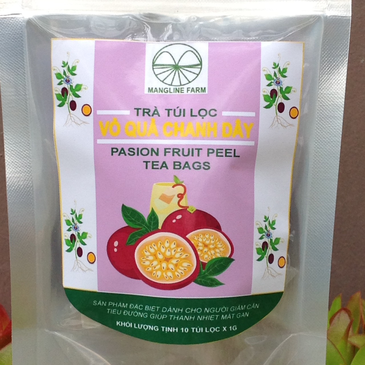 Sản phẩm mới độc lạ trà vỏ chanh dây túi lọc mangline farm đà lạt 10 túi - ảnh sản phẩm 3
