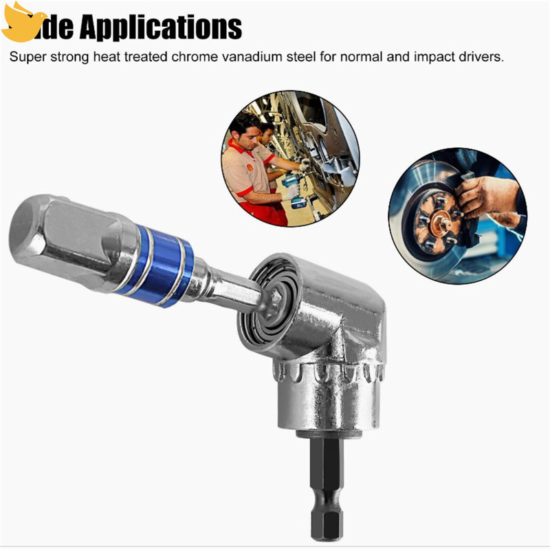 8pcs Professional Drill Bit Extension Set 105° Right Angle Drill Attachment For Electric Drills Screwdriver Chucks