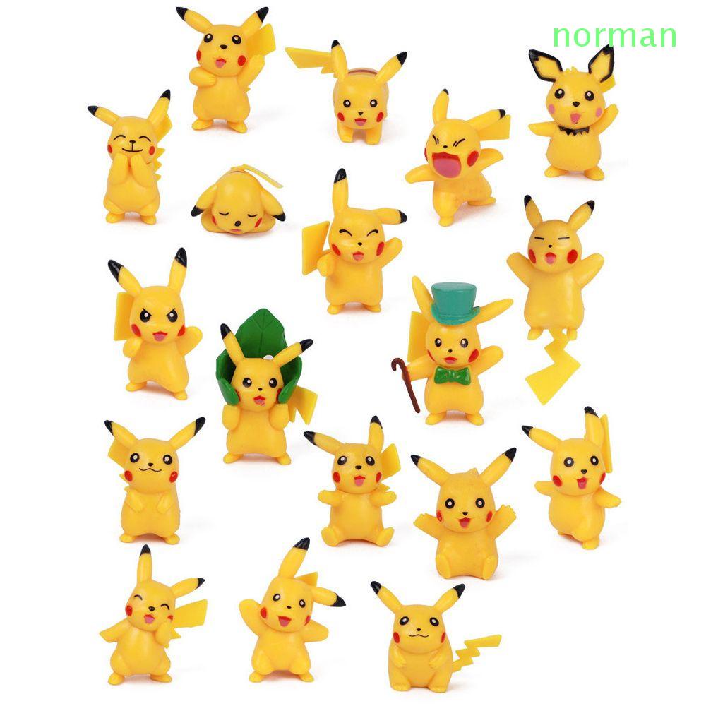 Đồ chơi 18 mô hình nhân vật Pikachu dễ thương cho bé