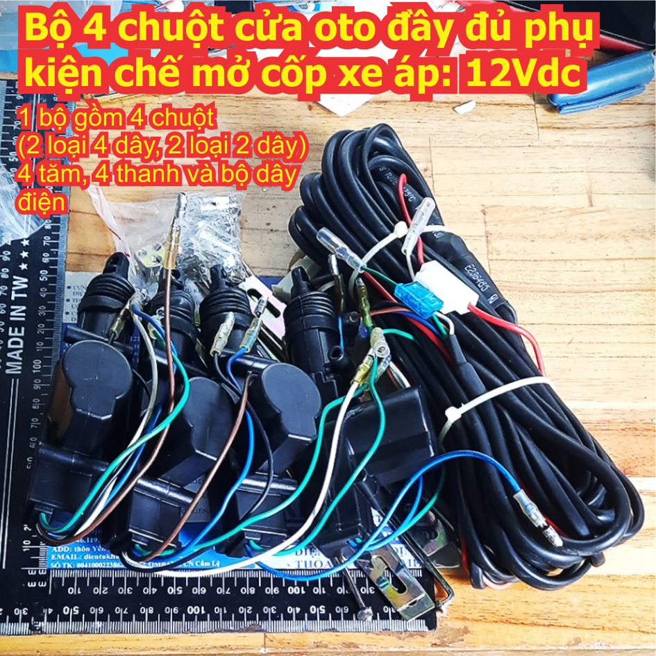 chuột cửa oto bộ chuột Ô TÔ đầy đủ ohuj kiện chế mở cốp xe áp: 12Vdc kde4647