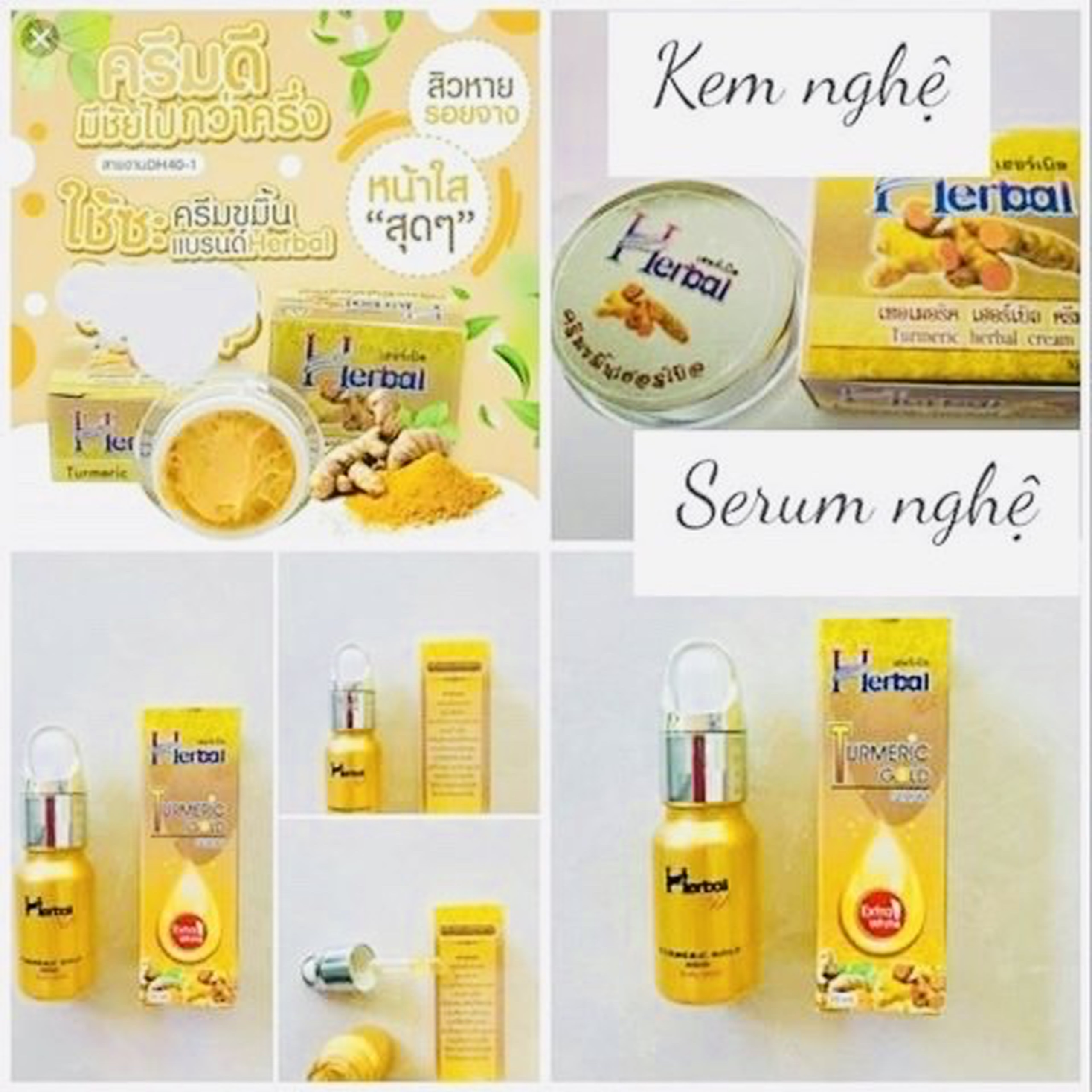[Hcm] Herbal Turmeric Cream for Skin Whitening 50g