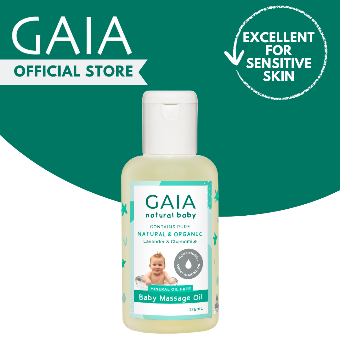 gaia natural baby massage oil 125ml