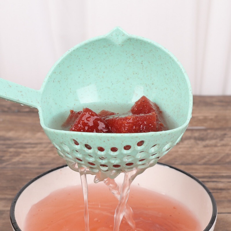 Soup Spoon Ladle Wheat Straw Spoons Long Handle Spoon Home Cooking Colander Utensils Tableware Spoon Kitchen Accessories