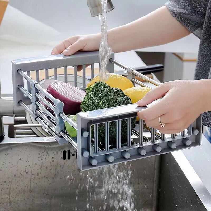 Giá Để Ráo Nước Bồn Rửa Bằng Thép Không Gỉ Cho Nhà Bếp Giá Phơi Bát Đĩa 304 Dụng Cụ Sắp Xếp Đựng Đồ Gắn Vào Đĩa Giỏ Đựng Rau Củ Quả