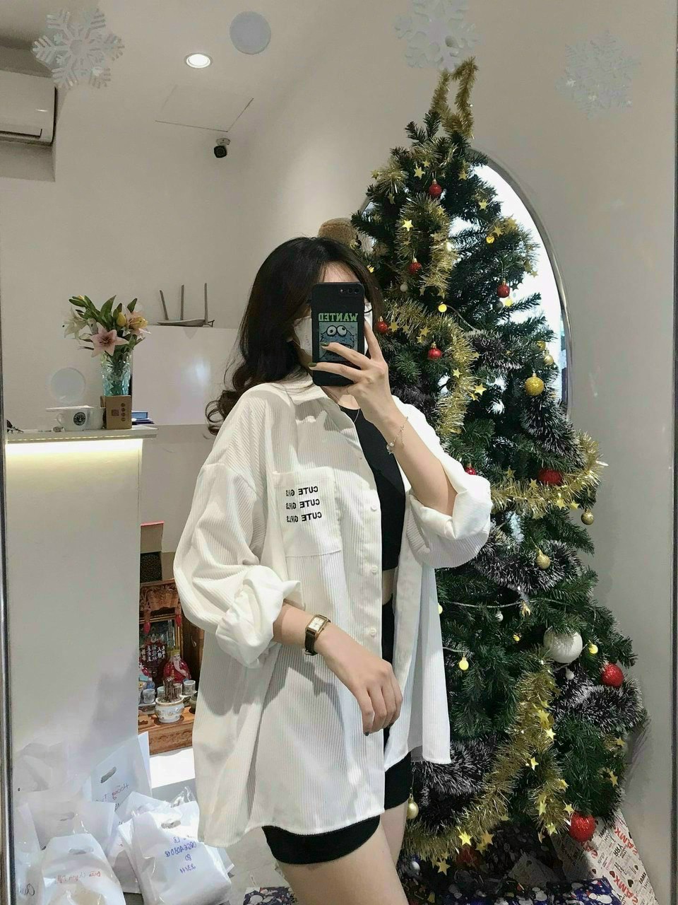 ÁO SƠ MI NHUNG TĂM NỮ ONESIZE SIÊU ĐẸP FROM RỘNG PHONG CÁCH NĂNG ĐỘNG CÁ TÍNH