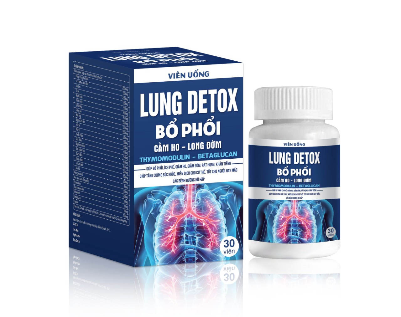 Viên Uống Lung Detox Bổ Phổi Cầm Ho-Long Đờm-Giúp Bổ Phổi, Ích Phế, Giảm Ho thumbnail