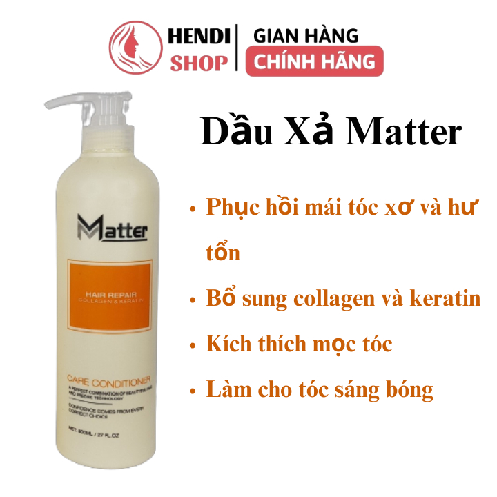 Cặp Dầu Gôi Siêu Phục Hồi Tóc, Kích Thích Mọc Tóc MATTER Cao Cấp 800ML