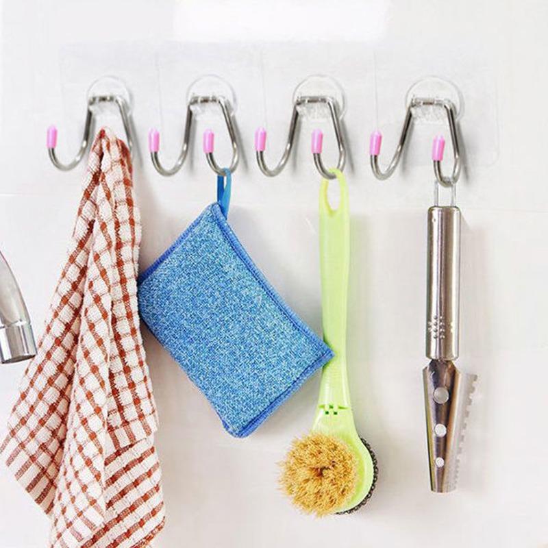 Móc gắn tường, mô hình Móc Đôi mà không cần đấm và móc dính, thuận tiện và bền