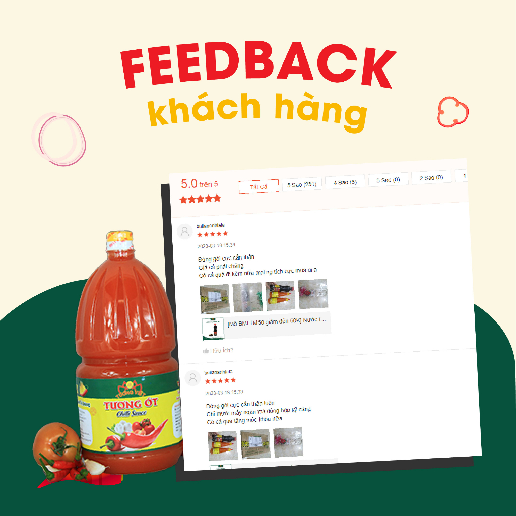 Tương Ớt Bình Pet 2kg