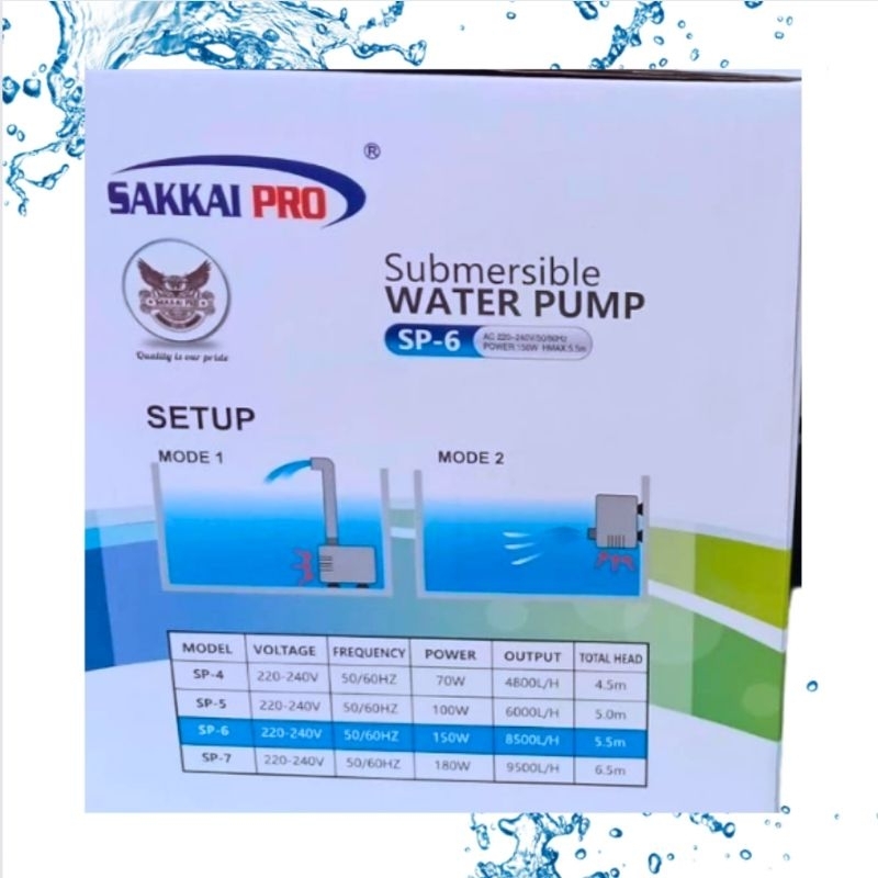 Pompa kolam air mancur energy saving SAKKAI PRO SP 6 Submersible Pump