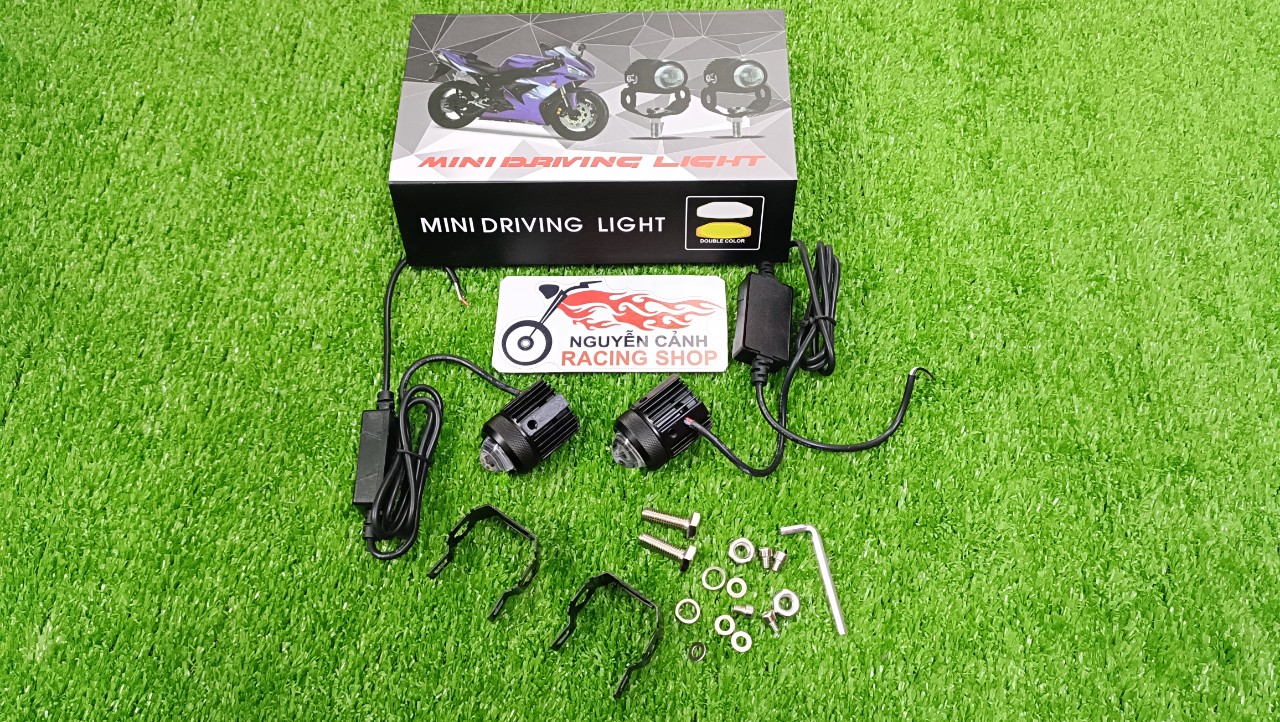 Cặp Đèn MINI DRIVING LIGHT đèn led phược trợ sáng xe máy