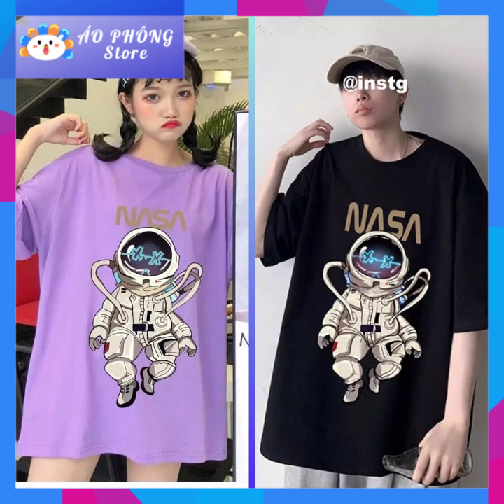 Áo thun unisex nam nữ form rộng tay lỡ phi hành gia nasa phong cách uizzang áo phông store thời trang hàn quốc đẹp chất vải dày dặn thoáng mát kiểu dáng năng động trẻ trung