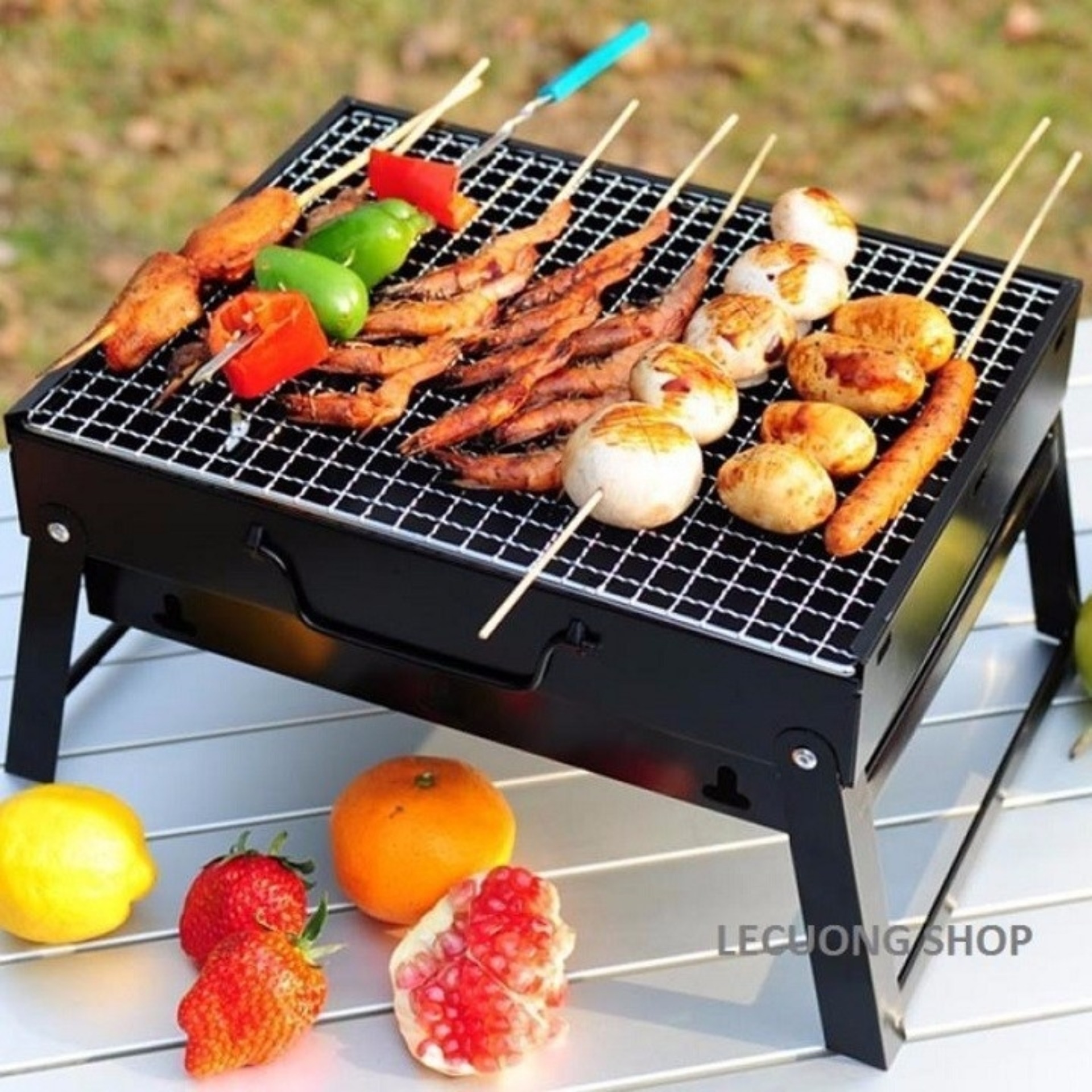 [GIÁ RẺ VÔ ĐỊCH] Bếp Nướng Than Hoa Vuông Xếp Gọn