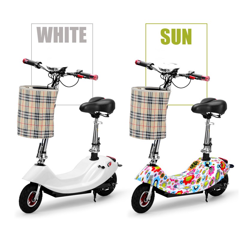 Xe Điện Gấp Gọn Mini E-SCOOTER bánh 8icnh (Ác Quy 24V-12A/ Có Giảm Sóc Trước)