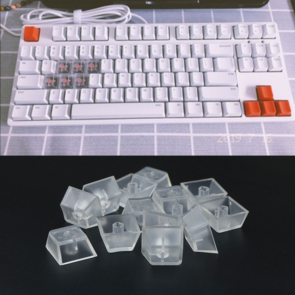 10pcs trong suốt ABS Keycaps Bàn Phím Cơ Keycaps Matte phím có đèn nền cho Cherry chuyển đổi Bàn phím cơ