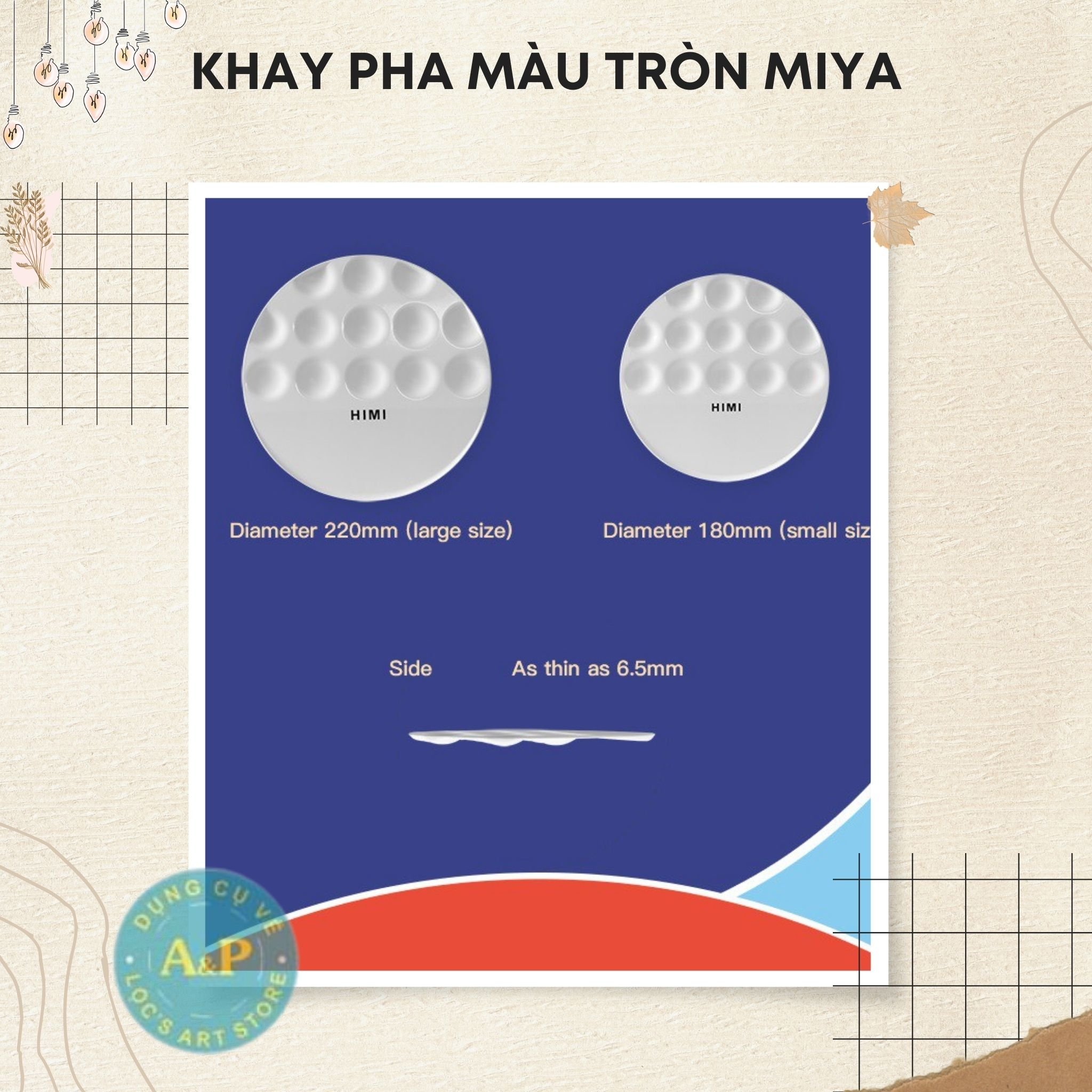 Khay pha màu nhựa miya himi