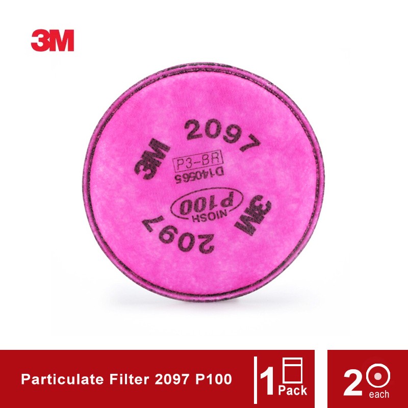 3M Particulate Filter 2097 P100 Respiratory Protection - 1 Bag [isi 2 ...