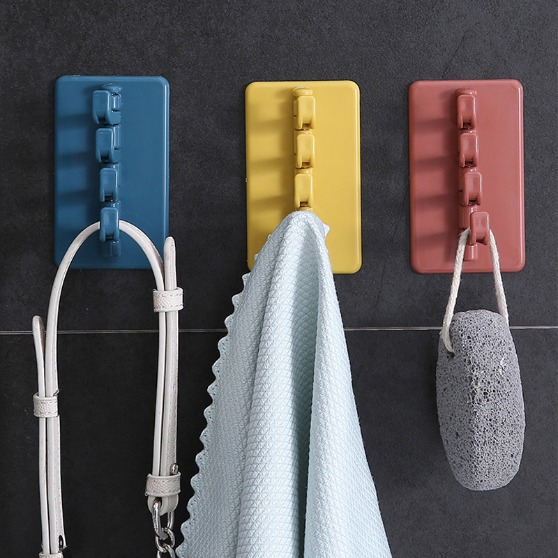 Loozykit sáng tạo Organ móc nhựa móc treo tường nhà bếp nailless treo sau tường phòng tắm móc cửa