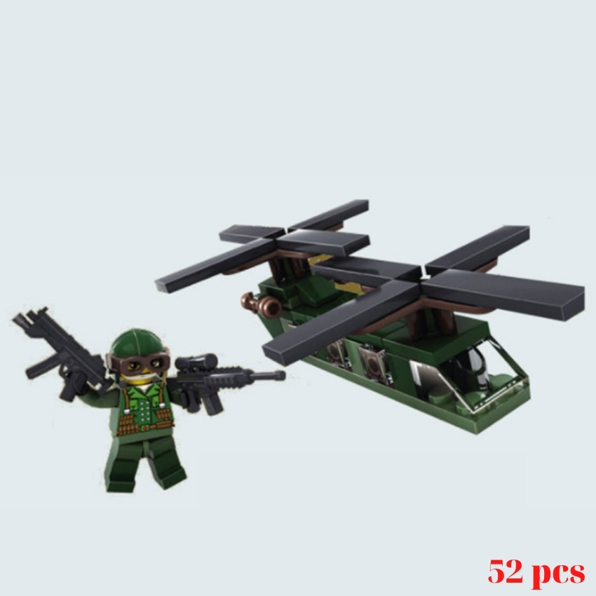 Đồ chơi tương thích lego xe quân sự 6 trong 1 bimina bi6 đồ chơi trẻ em, đồ chơi xe tăng