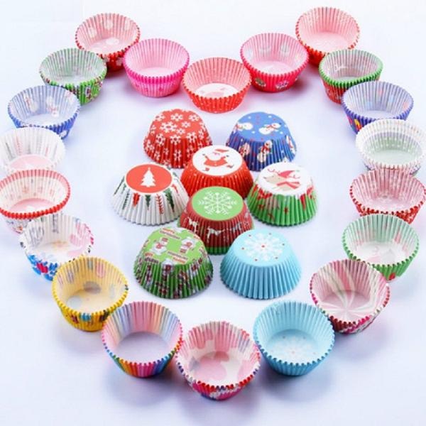 Bộ 100 Khuôn cupcake giấy mềm đáy 4,5cm ( dùng cho khuôn cỡ to )