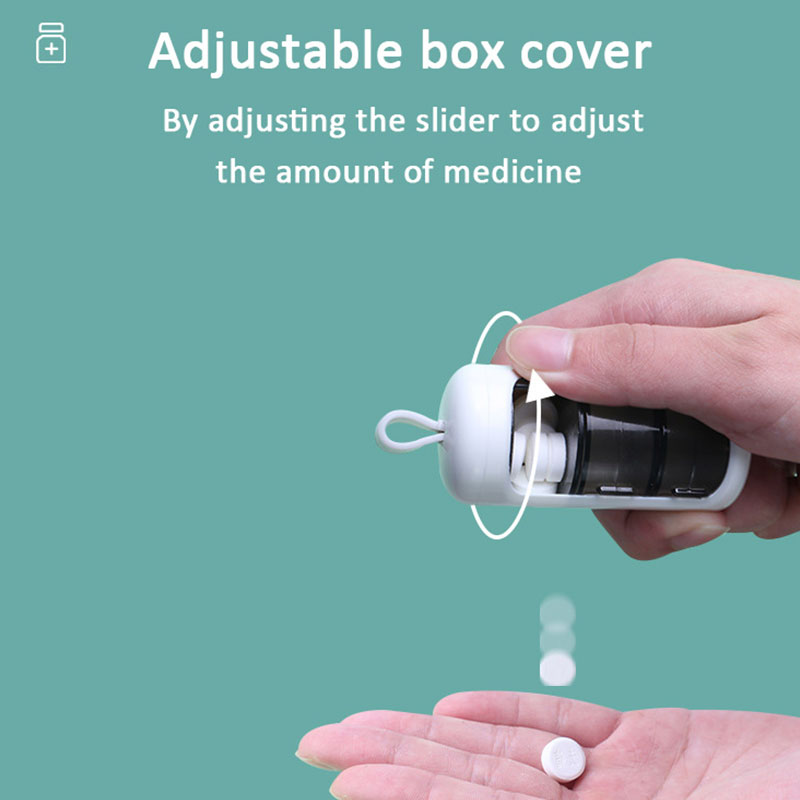 Pill Box Portable 3-compartment pill storage box Large capacity mini travel pill packing compact sealed box