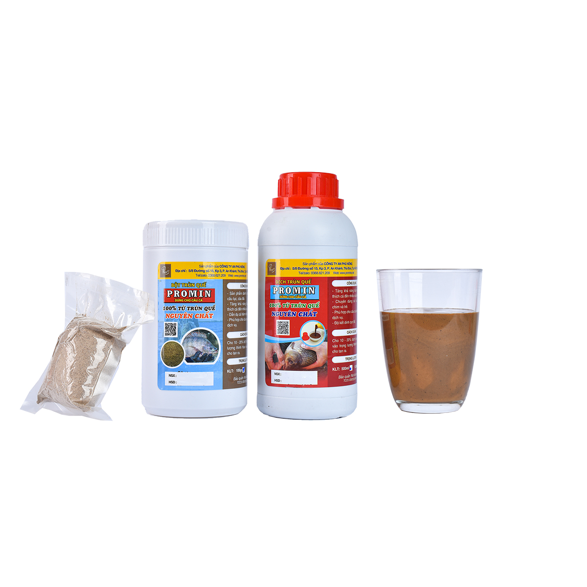Combo mồi câu cá từ trùn quế MINI 130K