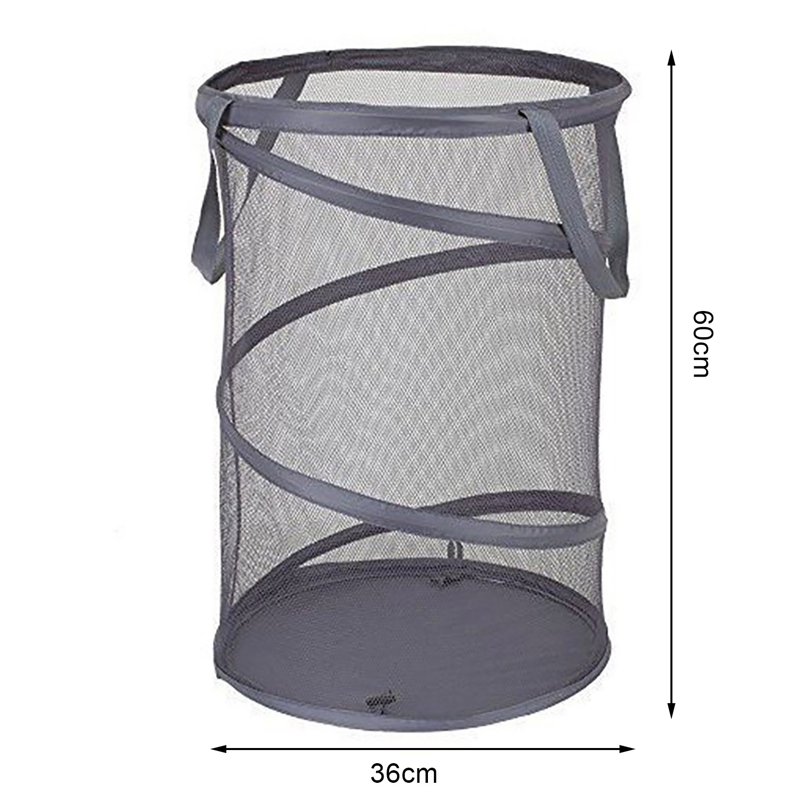 youlianba Dirty Clothes Basket Sturdy Laundry Basket Foldable Mesh Laundry Basket Space-saving Moisture-proof Design with Handle Portable 60l Dirty Clothes Hamper