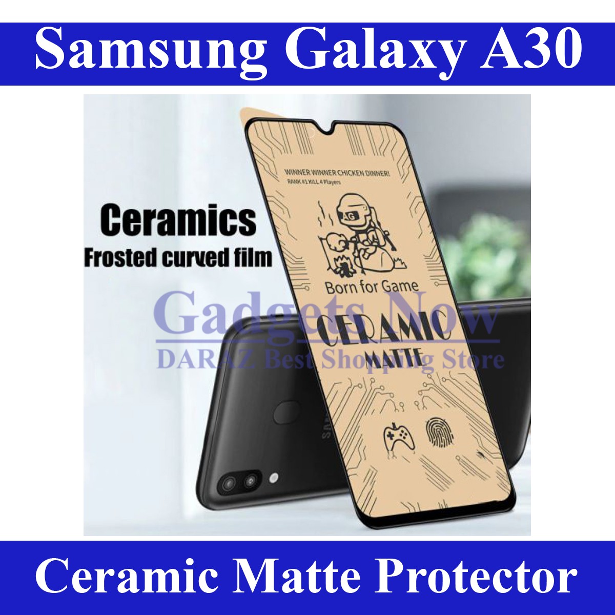 Samsung Galaxy A30 Ceramic matte unbreakable antishock hybrid film 9D|5D|6D|10D|11D|21D temper Fiber sheet glass for Samsung Galaxy A30
